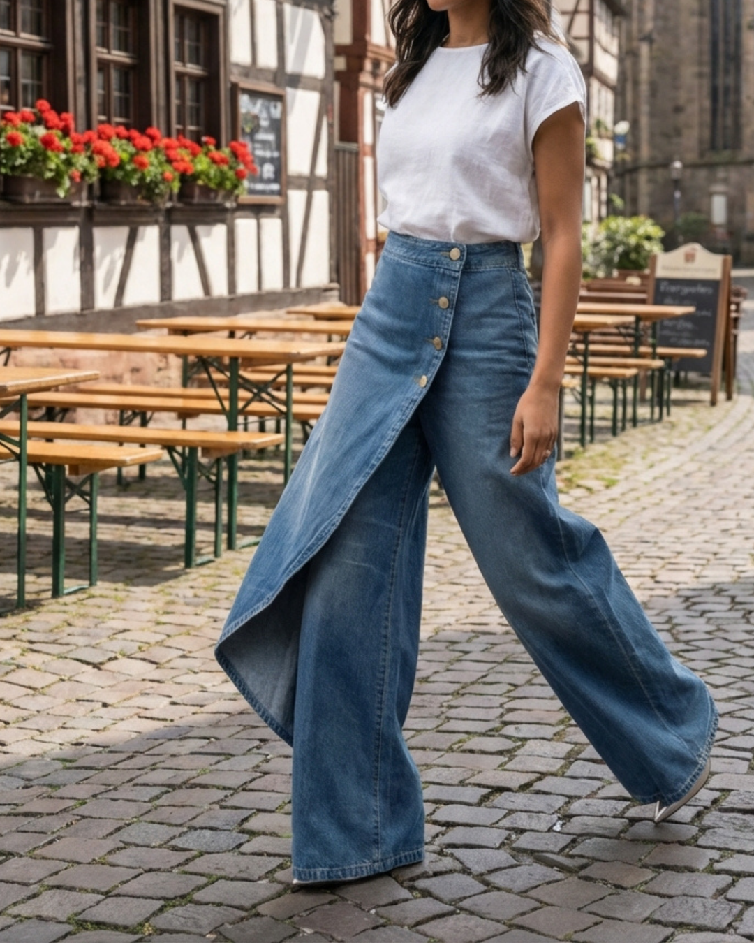 Beata | Slim Fit Dżinsy Wrap