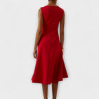 Kamellia – Drapowana asymetryczna sukienka midi