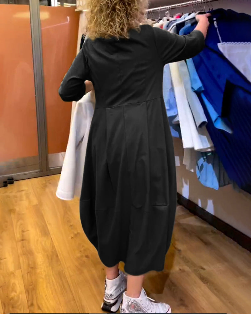 Coralia – Elegancka sukienka z okrągłym dekoltem