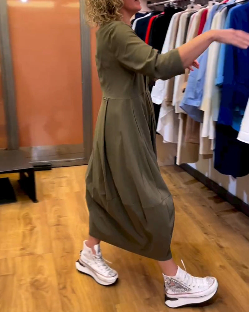 Coralia – Elegancka sukienka z okrągłym dekoltem