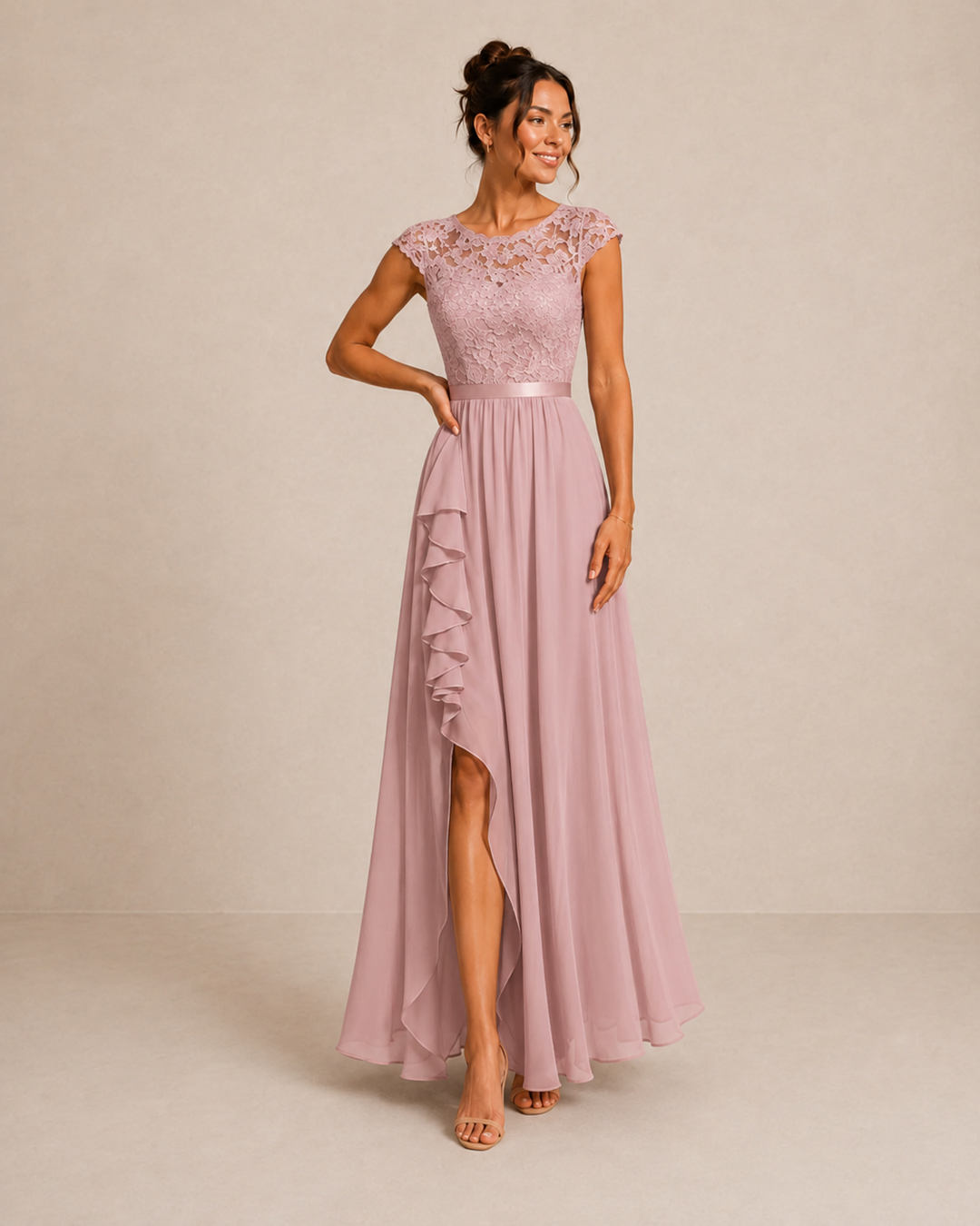 Lace Bodice Maxi sukienka