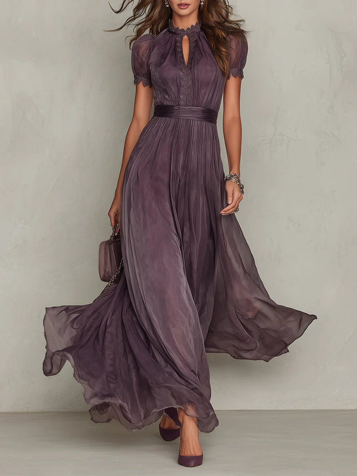 Pleased Puff- Sleeve Midi sukienka