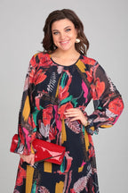 Kymora – Nowoczesna sukienka midi w kwiaty